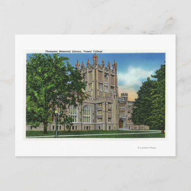 Thompson Memorial Library, Vassar Uni Postkarte (Vorderseite)