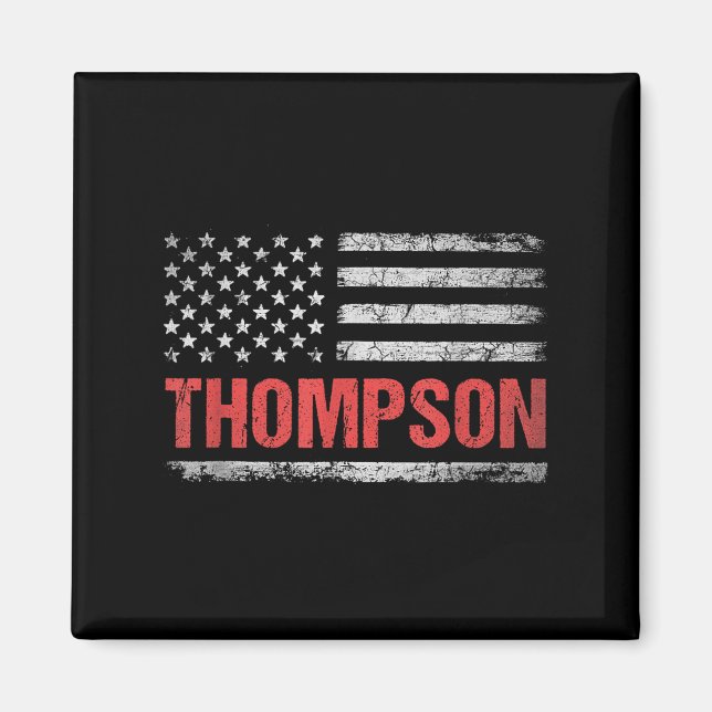 Thompson Name American Flag - Nachname von Thompso Magnet (Vorne)