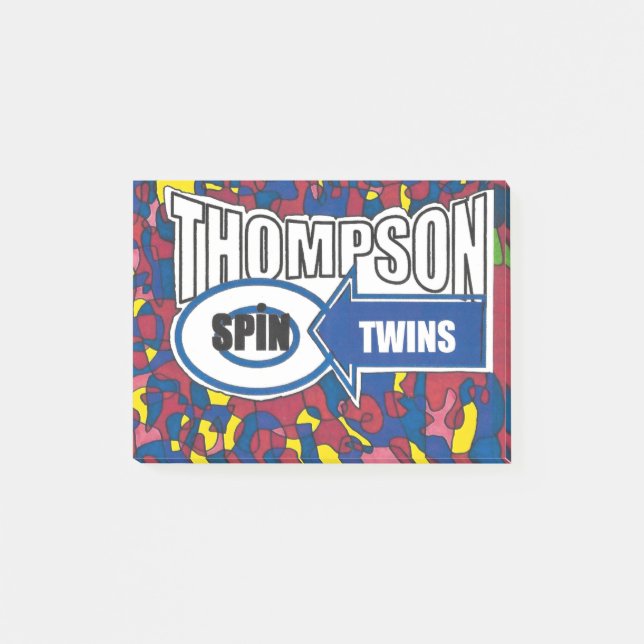 Thompson Spin Twins. Post-it Klebezettel (Vorderseite)