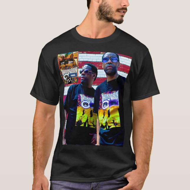 THOMPSON SPINNT ZWEI. Basic Dunkles T-Shirt (Vorderseite)