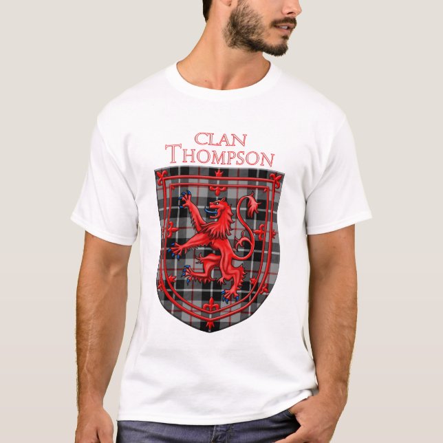 Thompson Tartan Scottish Plaid Lion Rampant T-Shirt (Vorderseite)