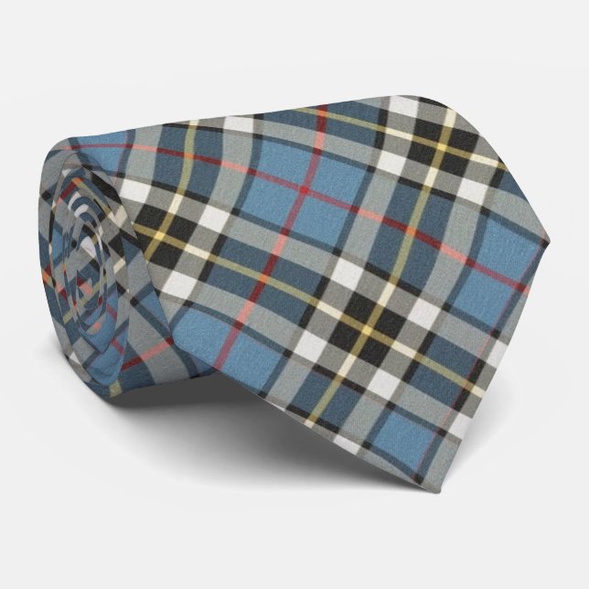 Thomson Blue Original Scottish Tartan Neck Tie Krawatte (Gerollt)