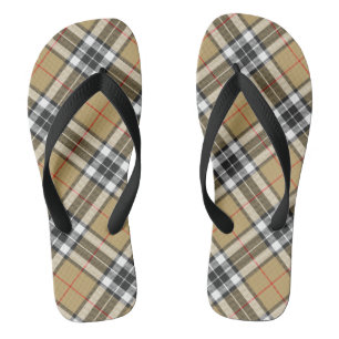 Thomson Camel Tartan Kariertes Muster Familienmode Flip Flops