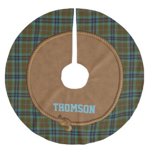 Thomson Kariert Western Themed Christmas Tree Skir Polyester Weihnachtsbaumdecke