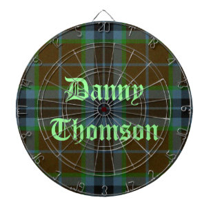 Thomson Tartan Kariert Custom Dart Board Dartscheibe