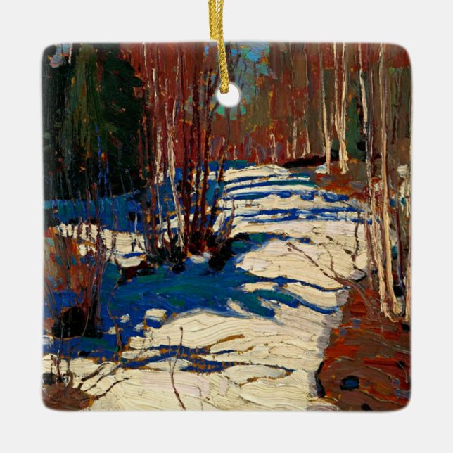 Thomson - Weg hinter Mowat Lodge Keramikornament (Vorderseite)