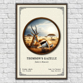 Thomson's Gazelle Zoology Series Poster