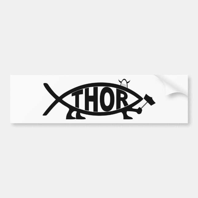 THOR Fische Autoaufkleber (Vorne)
