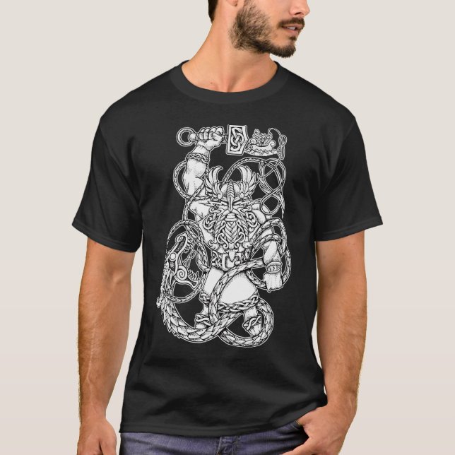 Thor geht angeln T-Shirt (Vorderseite)