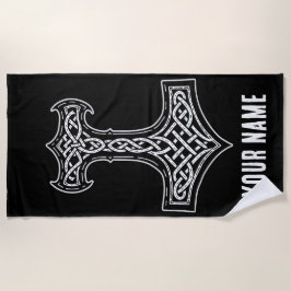 Thor Hammer Mjolnir Knot Strandtuch