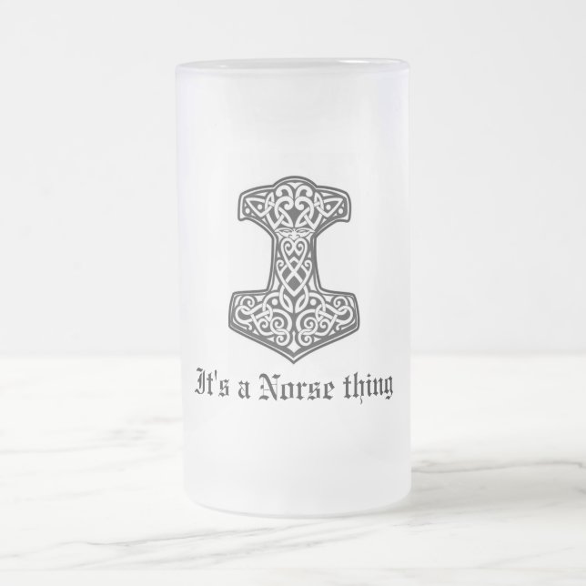 Thor, ist es eine Skandinaviersache Mattglas Bierglas (Mittel)