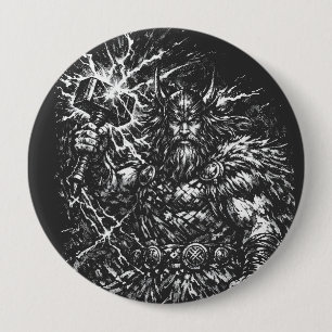 Thor — Sturmgepeitschter Gott des Donners Button