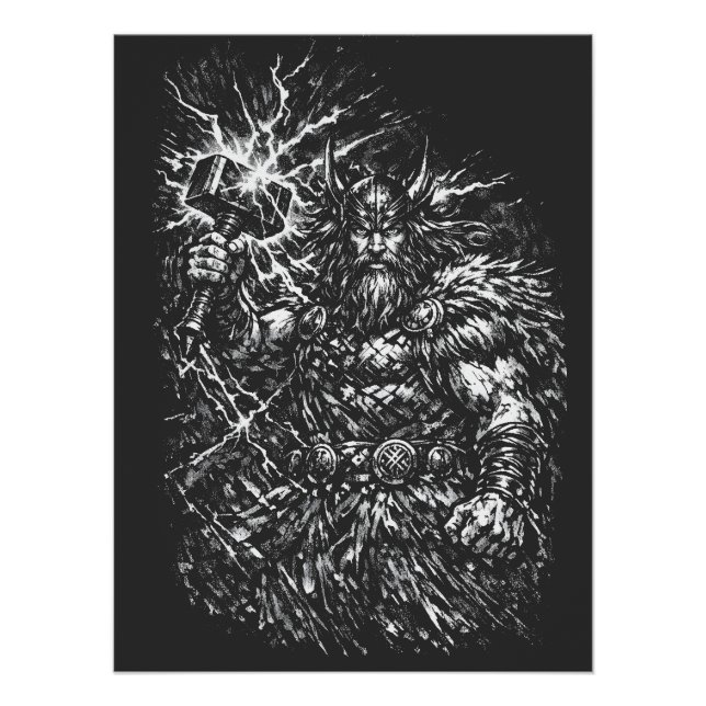Thor — Sturmgeprüfter Gott des Donners Poster (Vorderseite)