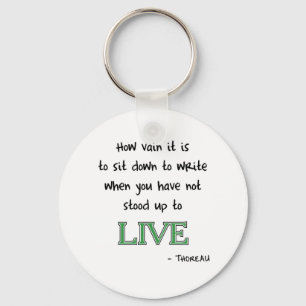 Thoreau auf Schreiben Schlüsselanhänger
