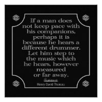 Thoreau Different Drummer - Kunstdrucken