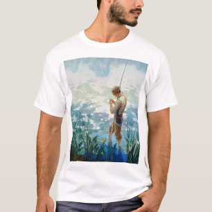 Thoreau Fischerei am Walden Pond durch N. C. Wyeth T-Shirt