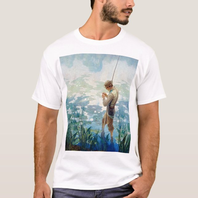 Thoreau Fischerei am Walden Pond durch N. C. Wyeth T-Shirt (Vorderseite)