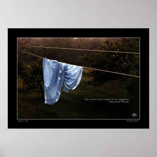 Thoreau Quote Poster "Die Welt ist nur eine Leinwa (Vorne)