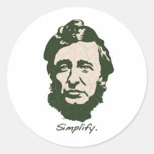 Thoreau - Vereinfachung Runder Aufkleber