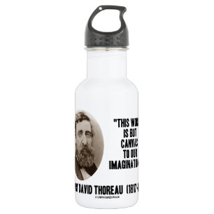 Thoreau Welt aber Leinwand zu unseren Fantasien Trinkflasche