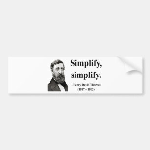 Thoreau Zitat 1b Autoaufkleber