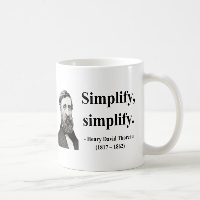 Thoreau Zitat 1b Tasse (Rechts)