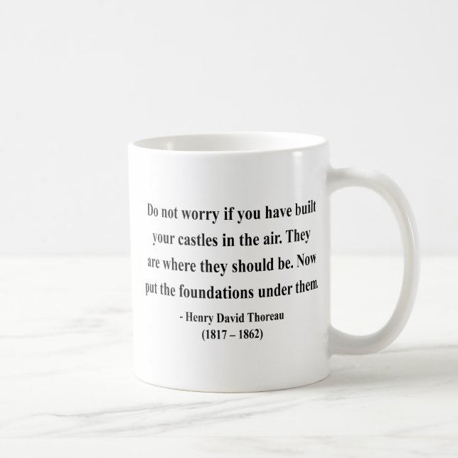 Thoreau Zitat 2a Kaffeetasse (Rechts)