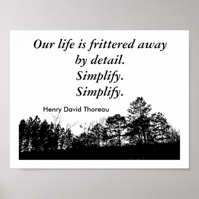 Thoreau-Zitat - Poster (Vorne)