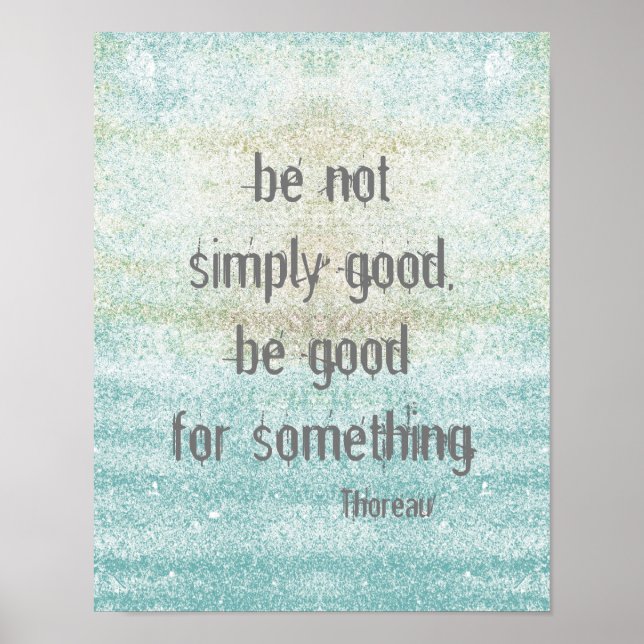 Thoreau Zitat Poster Shabby Chic Stil (Vorne)