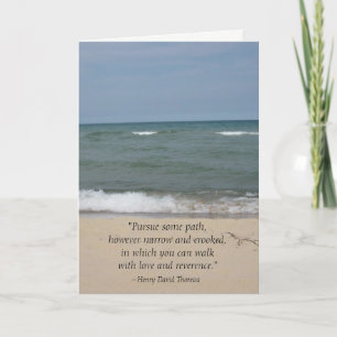 Thoreau Zitat-Strand-Abschluss-Karte Karte