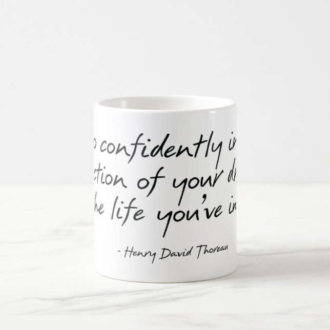 Thoreau Zitat-Tasse Tasse (Mittel)