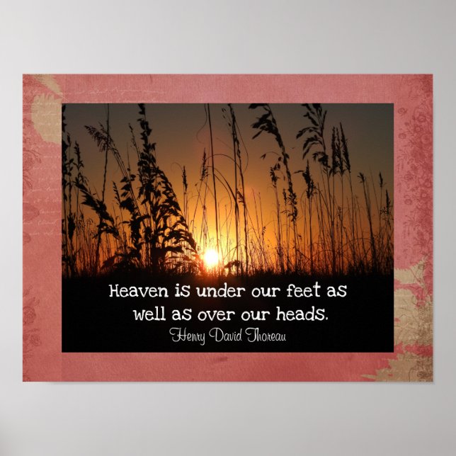 Thoreau Zitate Art Poster (Vorne)