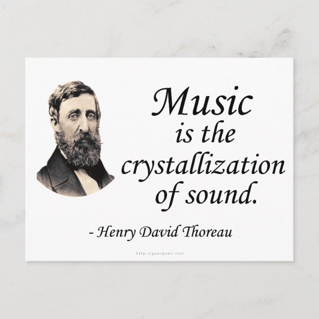 Thoreau zu Sound und Musik Postkarte (Vorderseite)