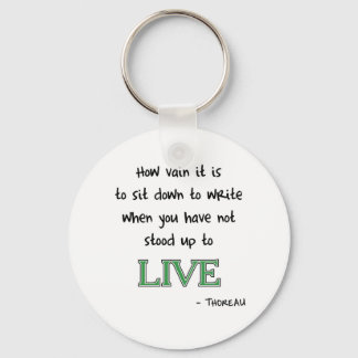 Thoreau zum Schreiben Schlüsselanhänger