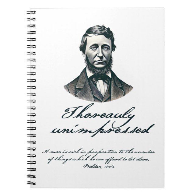 "Thoreaually Unbeeindruckt" SpiralNotebook Notizblock (Vorderseite)
