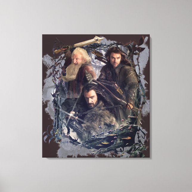 Thorin, Kili und Balin Graphic Leinwanddruck (Vorderseite)