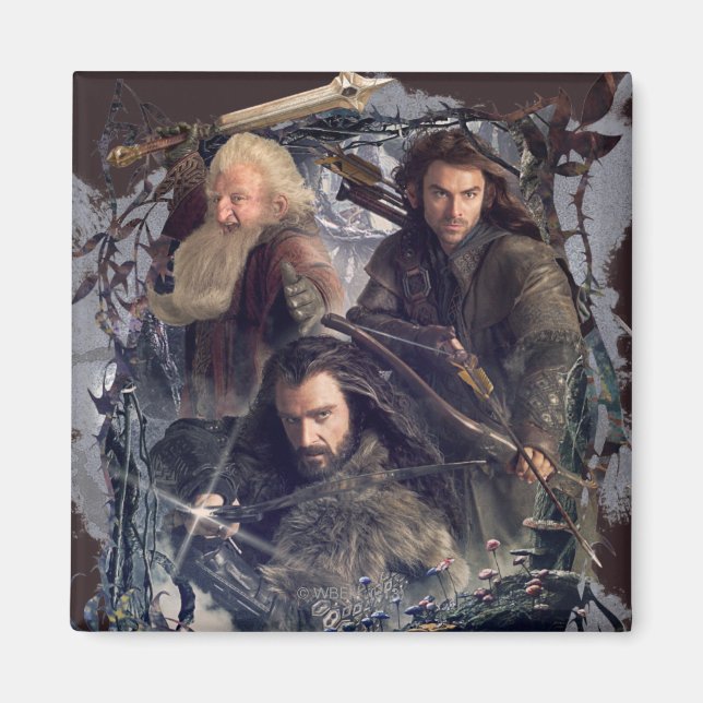 Thorin, Kili und Balin Graphic Magnet (Vorne)