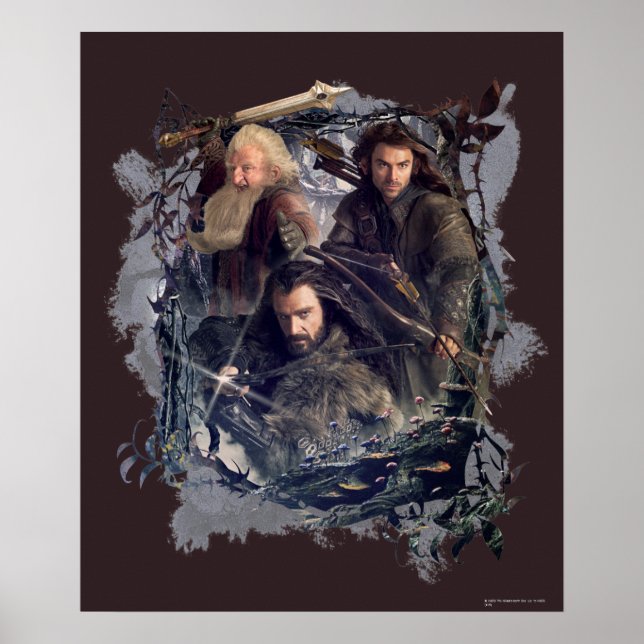Thorin, Kili und Balin Graphic Poster (Vorne)
