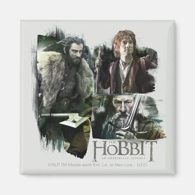 THORIN OAKENSHIELD™, BILBO BAGGINS™ & Gandalf Art Magnet (Vorne)