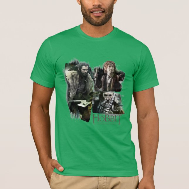THORIN OAKENSHIELD™, BILBO BAGGINS™ & Gandalf Art T-Shirt (Vorderseite)