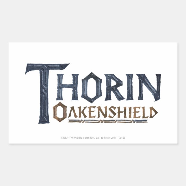 THORIN OAKENSHIELD™ Logo Blue Rechteckiger Aufkleber (Vorderseite)