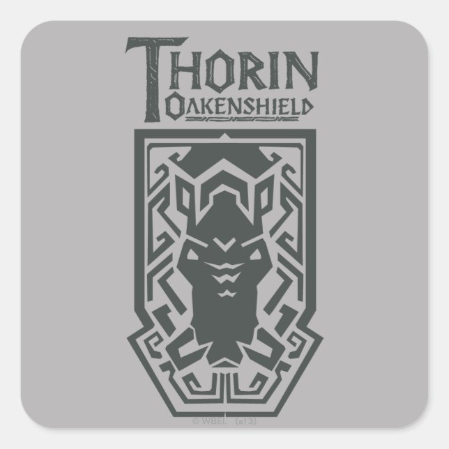 THORIN OAKENSHIELD™ Schildsymbol Quadratischer Aufkleber (Vorderseite)