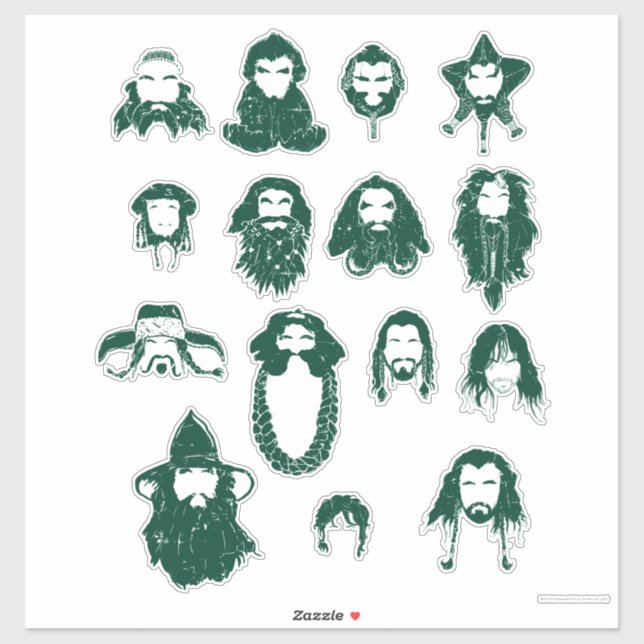 THORIN OAKENSHIELD™ und Company Hair Aufkleber (Blatt)