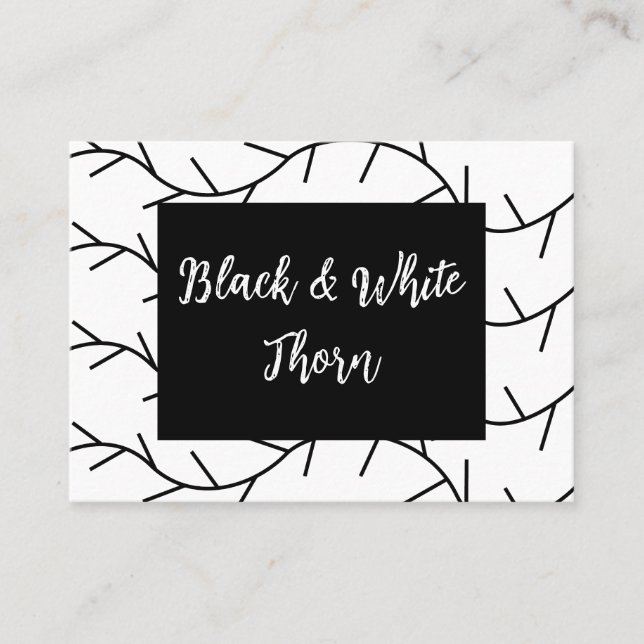 Thorn Black and White Thorn Visitenkarte (Vorderseite)