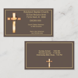 Thorn Crown Cross Church Business Cards Visitenkarte