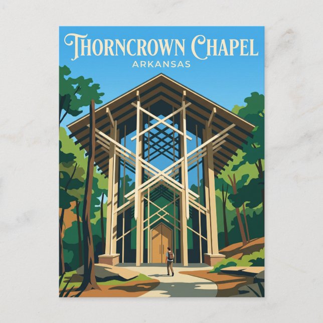 Thorncrown-Kapelle USA Postkarte (Vorderseite)