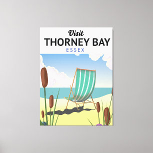 Thorney Bay, Essex-Seaside-Reiseplakat Leinwanddruck