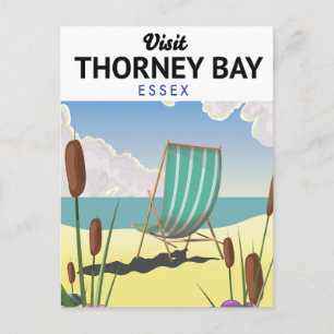 Thorney Bay, Reiseplakat Essex Seaside Postkarte