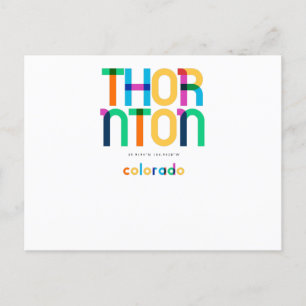 Thornton Colorado Mid Century, Pop Art, Postkarte