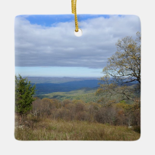 Thornton Gap View im Frühjahr Keramikornament (Vorderseite)